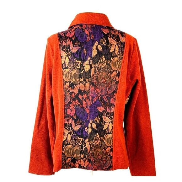 Soft Surroundings Burnt Orange Jacket LARGE - Picture 3 of 14